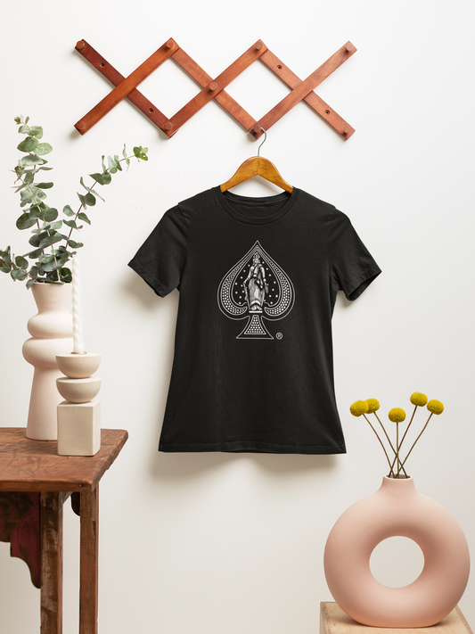 Bicycle Black T-Shirt with 'Ace of Spades' White Logo