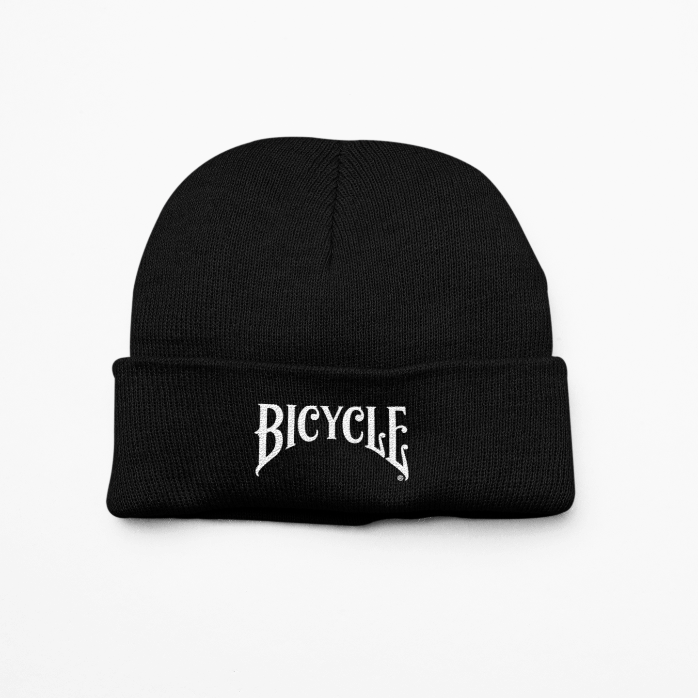 Black Beanie with White Bicycle Logo